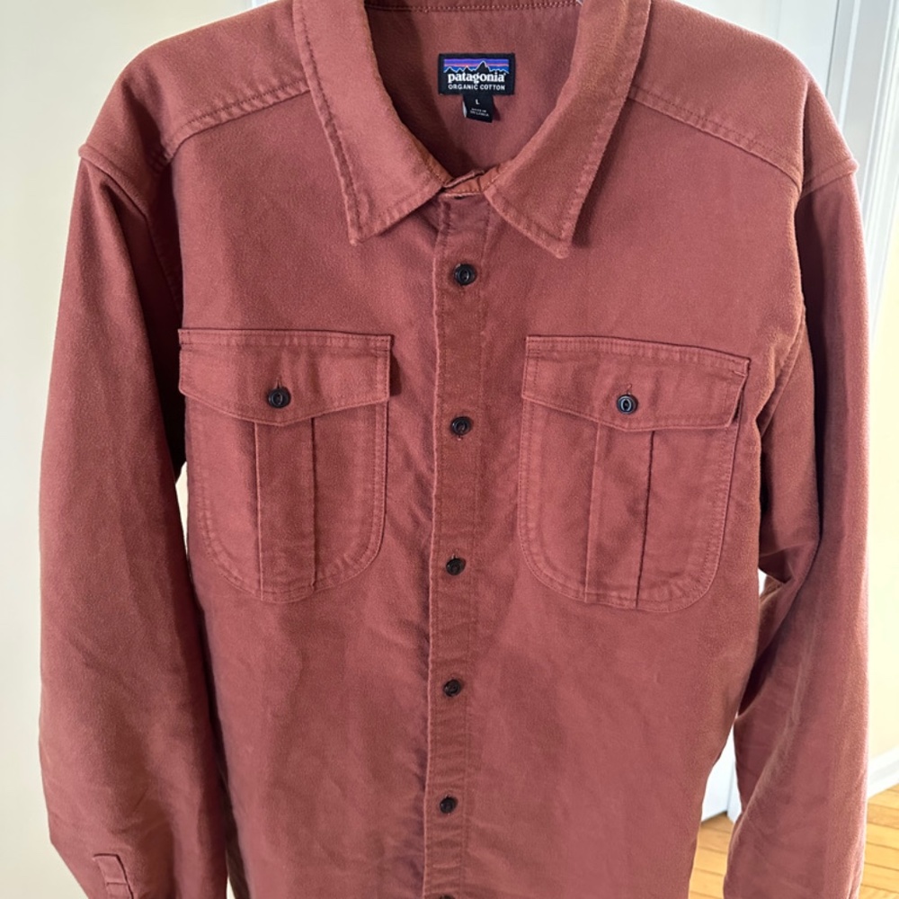 Like New Men’s Patagonia Topo Canyon Moleskin Shirt Size Large Color Brown